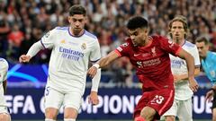 Federico Valverde y Luis Díaz en el Madrid vs. Liverpool de la final de Champions 2022