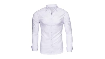 Camisa blanca 'slim fit' para hombre.