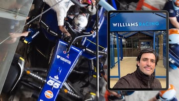 Primer día de Sainz en la fábrica de Williams.