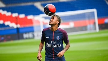 Neymar, en su presentación con el PSG.