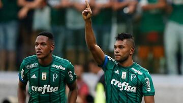 Miguel Borja no la pasa bien en Palmeiras 