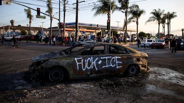 Protestas contra el ICE en Los Ángeles, California.