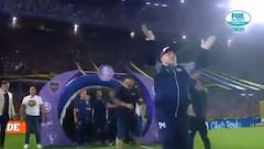Una imagen para el recuerdo: así fue la última vez de Maradona en La Bombonera