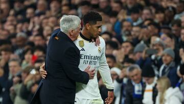 Ancelotti y Bellingham, del Real Madrid.