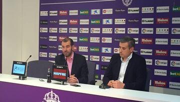 David Espinar y Miguel Ángel Gómez, portavoces del Real Valladolid.