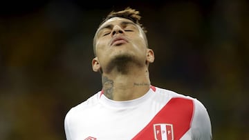 FILE PHOTO - Paolo Guerrero of Peru is pictured before their 2018 World Cup qualifying soccer match against Brazil in Salvador, Brazil, November 17, 2015. REUTERS/Ueslei Marcelino/File Photo