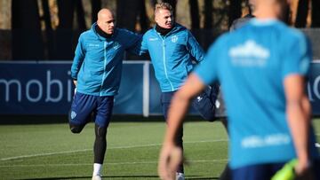 Sandro Ramírez durante un entrenamiento
