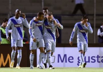 Así celebra Emelec el gol del empate 1-1