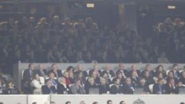 Imagen del palco del Bernabéu durante un partido.