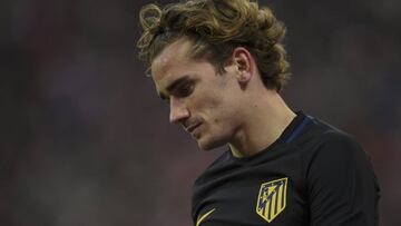 Griezmann, durante el partido entre el Atlético de Madrid y el Athletic Club.