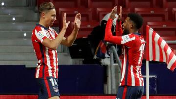 Lemar y Llorente lanzan al Atlético al liderato