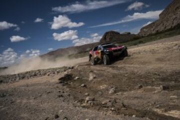 Quinta etapa, San Salvador de Jujuy-Uyuni. Carlos Sainz con Peugeot.