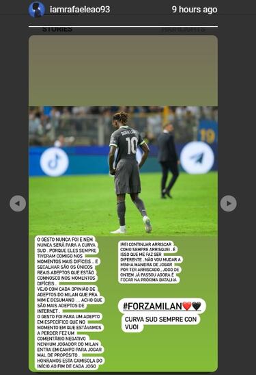 Lío entre Leão y un aficionado del Milan