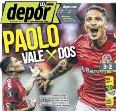 La prensa, de Guerrero: "Eterno, vale por dos o va por ti, Perú"