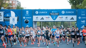 Imagen de la salida del Zurich Rock 'n' Roll Running Series Madrid.