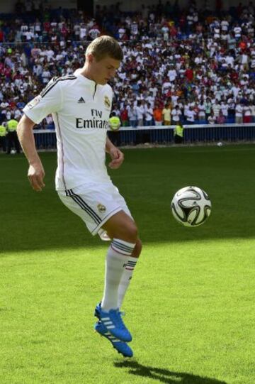 Presentación de Toni kroos con el Real Madrid.
