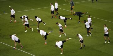 El entrenamiento de la Juventus en el Millennium Stadium