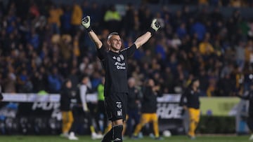 Nahuel Guzman of Tigres during the Semifinals second leg match between Tigres UANL and Pumas UNAM as part of Torneo Apertura 2023 Liga BBVA MX, at Universitario Stadium, December 10, 2023, in Monterrey Nuevo Leon, Mexico.