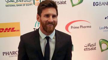 Messi, en una rueda de prensa celebrada en El Cairo el 21 de febrero de 2017.