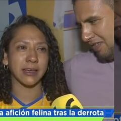 Aficionada de Tigres rompe en llanto tras derrota ante América