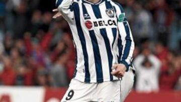 El gesto de Delibasic tras marcar.