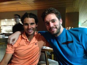 Rafa Nadal y Pau Gasol.