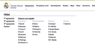 El Madrid dej¨® de vender en
su tienda la camiseta de Bale