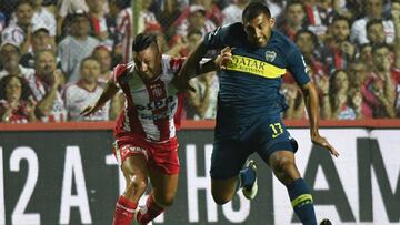 Wanchope no quiso hablar del incidente con el hincha de River y esquivó el tema. Ábila fue clave para la remontada de Boca ante Unión: marcó el empate.