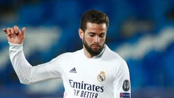 Nacho, en un partido de Champions con el Real Madrid.