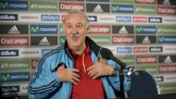 Del Bosque, durante una rueda de prensa.