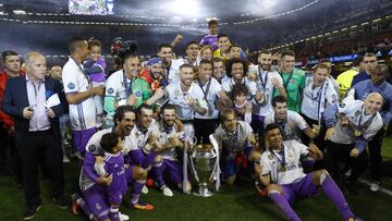 El Real Madrid festejando el t&iacute;tulo de Champions League en Cardiff.