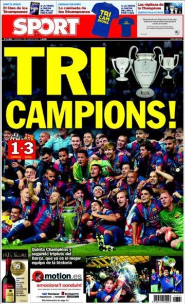 Portadas de la prensa deportiva