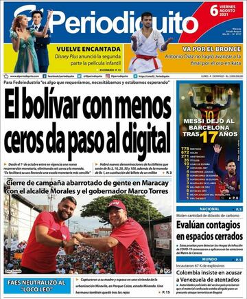 La salida de Messi, en las portadas de los periódicos de medio mundo