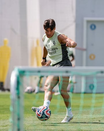 Fran Garca durante el entrenamiento de esta ma?ana. 