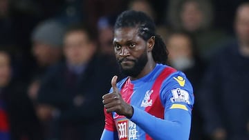 Crystal Palace v AFC Bournemouth - Barclays Premier League - Selhurst Park - 2/2/16
 Crystal Palace&#039;s Emmanuel Adebayor
 