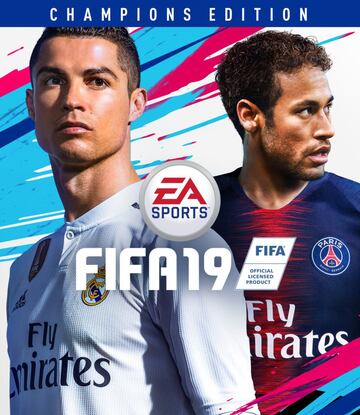 Cristiano Ronaldo Neymar aparecieron en la portada del videojuego. En ese momento CR7 portaba la playera del Real Madrid luego de que su fichaje con la Juventus fue en junio del 2018.