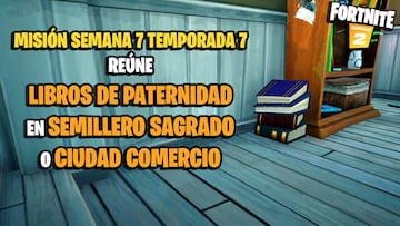 ¿Dónde están los libros de paternidad en Semillero Sagrado y Ciudad Comercio en Fortnite?