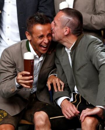 Rafinha y Franck Ribery.