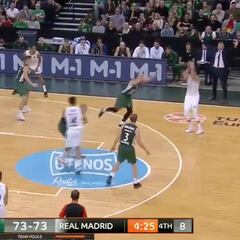 El partido mágico de Rudy se entiende con estos 2 triples de locos