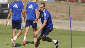 Petrovic, durante un entrenamiento.