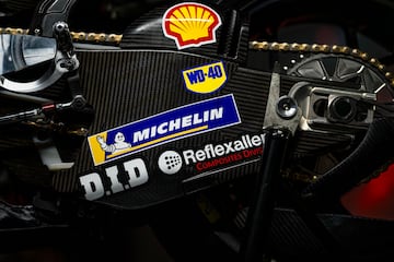 Detalles de la nueva Desmosedici GP25 de Marc M¨¢rquez y Pecco Bagnaia, la nueva moto de la escuder¨ªa Ducati Lenovo para la temporada 2025 de Moto GP.