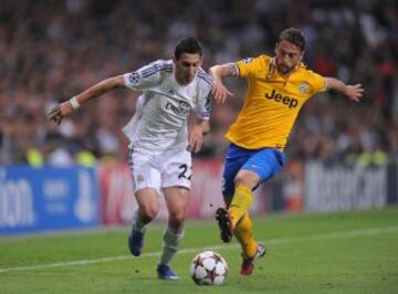 Partido de la Champions League, grupo B. Real Madrid-Juventus. Di María y Marchisio.