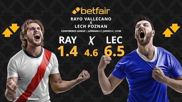 Rayo Vallecano vs. Lech Poznan: horario, dónde ver, pronósticos y clasificación