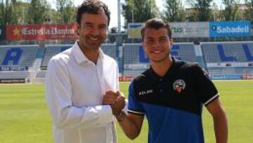 Pol Roigé e Ignasi Lúquez, vicepresidente del Sabadell