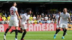 Jules Kounde celebra el gol ante el Villareal.