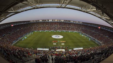 Estadio Enrique Roca,  hasta hace poco llamado Nueva Condomina, donde se jugar&aacute; el partido El Palmar-Getafe.
 