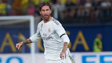 Sergio Ramos durante el Villarreal-Real Madri de Liga Santander.