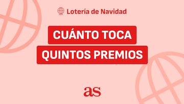 ¿Cuánto toca en los quintos premios del sorteo de la Lotería de Navidad y cuánto me llevo por décimo jugado?