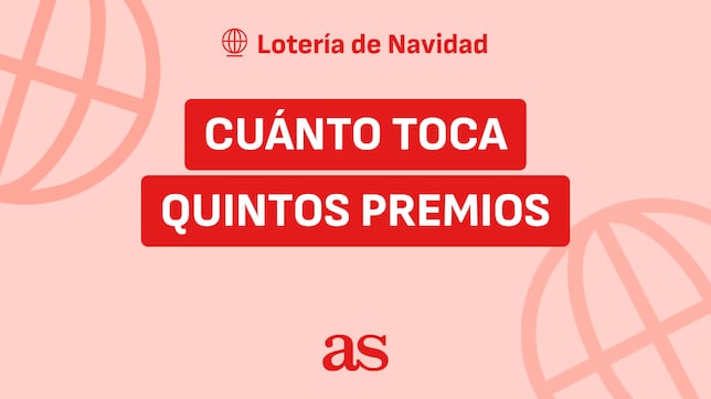 ¿Cuánto toca en los quintos premios del sorteo de la Lotería de Navidad y cuánto me llevo por décimo jugado?