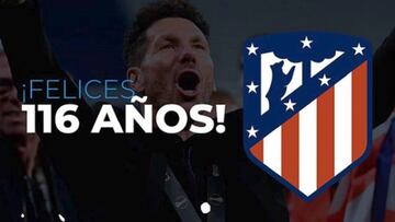 Racing felicitó el cumpleaños al Atlético.